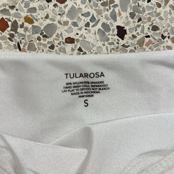 NWT Tularosa white Kimber bikini top off shoulder revolve resort small s - Picture 7 of 7